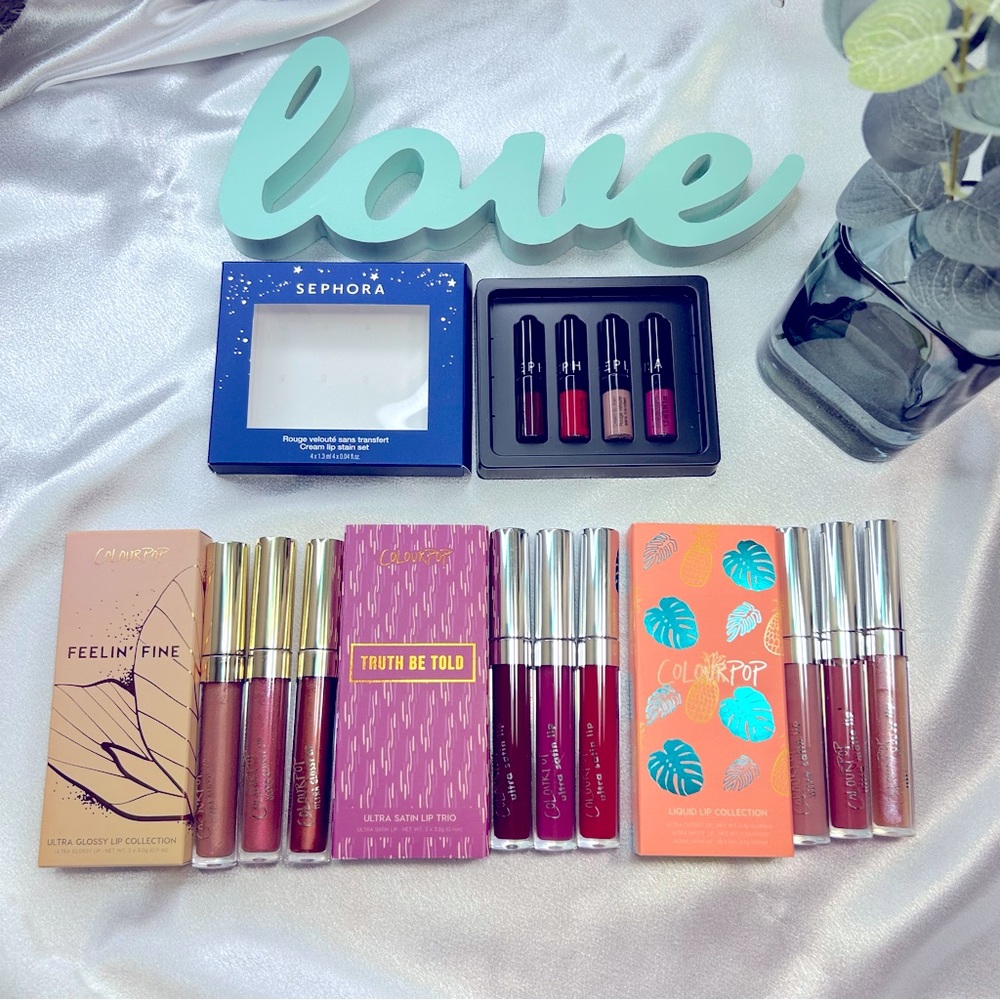 13 Pc ColourPop & Sephora Lippies